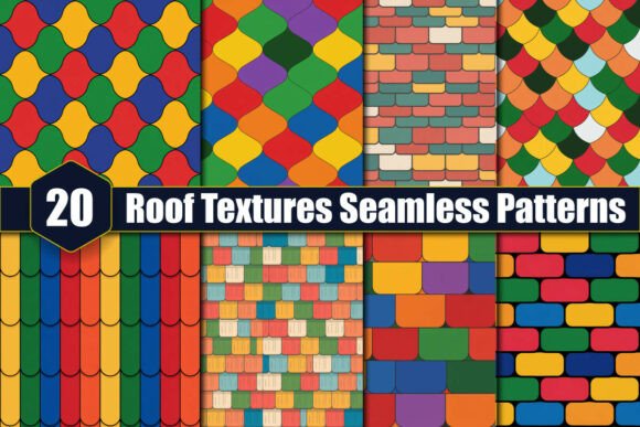 20 Roof Textures Seamless Patterns