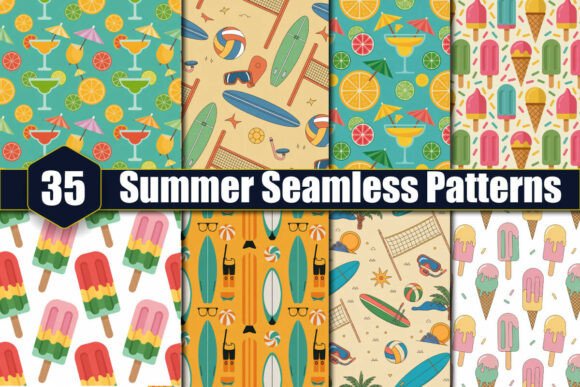 35 Summer Seamless Patterns