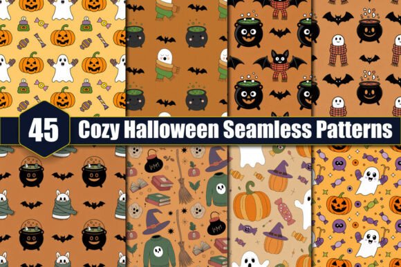 45 Cozy Halloween Seamless Patterns: A Practical Guide for Designers and Creators