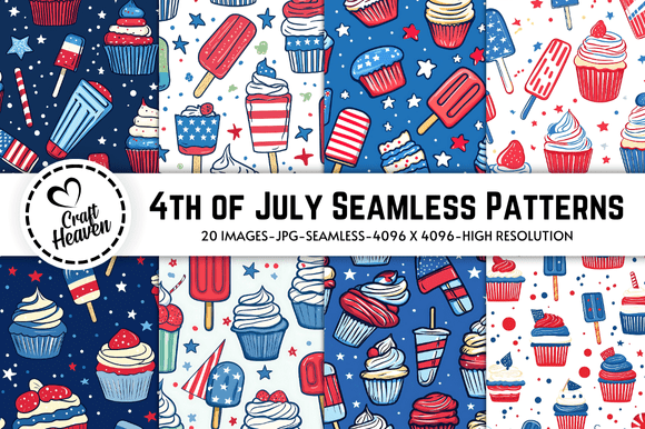 4th of July Seamless Patterns: Integrating Patriotic Design into Creative Workflows