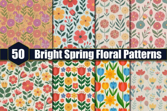 50 Bright Spring Floral Patterns