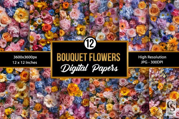 Bright Spring Bouquet Flowers Patterns