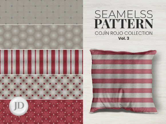 Cojín Rojo Seamless Patterns Vol. 3: A Practical Evaluation for Textile and Print Designers