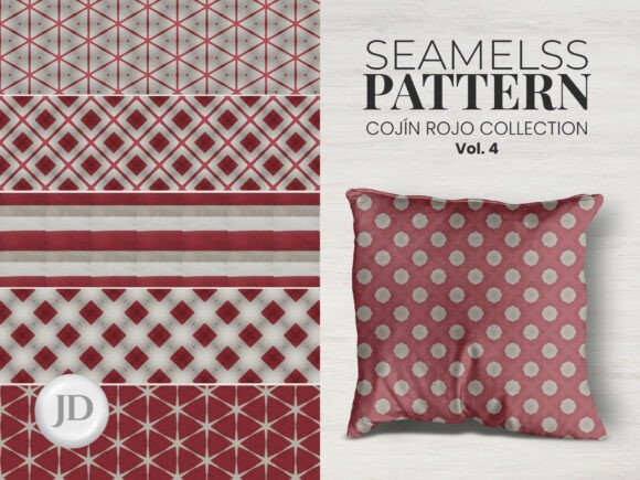 Cojín Rojo Seamless Patterns Vol. 4: A Practical Guide to Professional Textile and Design Assets