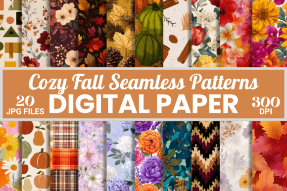 Cottagecore Cozy Fall Seamless Patterns: Transforming Digital Assets into Tangible Autumn Magic