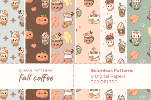 Embracing the Season: A Comprehensive Guide to Kawaii Fall Coffee Seamless Patterns