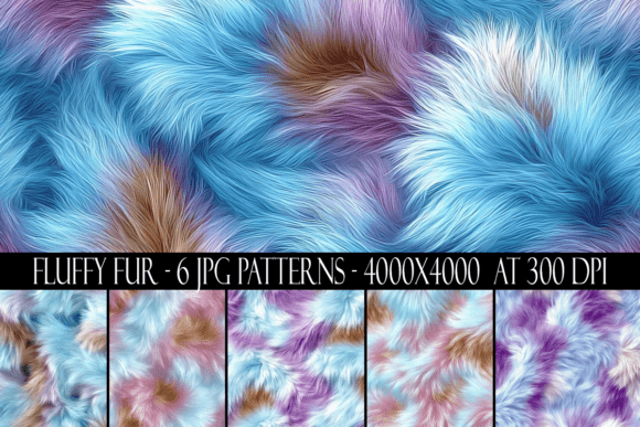 Fluffy Fur Seamless Patterns: Creative Digital Assets