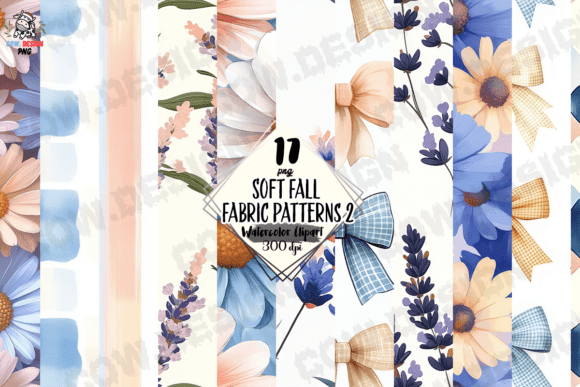 Unlocking Creative Potential with Soft Fall Fabric Patterns 2 PNG