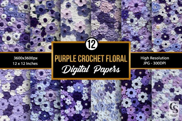 Unlocking Creativity: The Art and Utility of Purple and White Crochet Floral Seamless Patterns